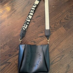 Stella McCartney Black and Tan Crossbody Bag Vegan Leather